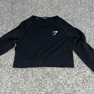 Black vital seamless gymshark workout top